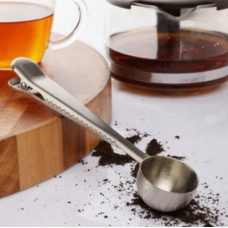 Ложка - клипса из нержавеющей стали для кофе, мороженого, арбуза или сыпучих продуктов