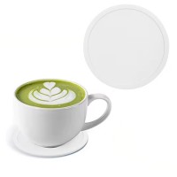 Силіконова термостійка підставка під чашку, 10 см. Біла