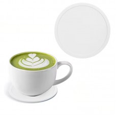Силиконовая термостойкая подставка под чашку, 10 см. Белая