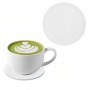 Силіконова термостійка підставка під чашку, 10 см. Біла