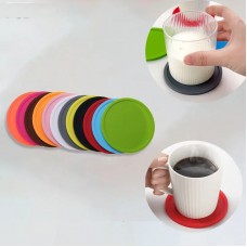 Силиконовая термостойкая подставка под чашку, 10 см. Белый