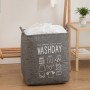 Корзина складная Washday для белья, одежды и игрушек с затяжкой, 43×33×50  см. Серая