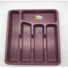 Органайзер для зберігання столових приладів, пластиковий, 33*26*4 см. Рожевий