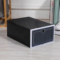 Органайзер-контейнер пластиковый для хранения обуви, складной, 31*21*12 см. Черный