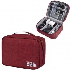 Органайзер для зберігання і транспортування дротів, зарядок, флешок. Бордо