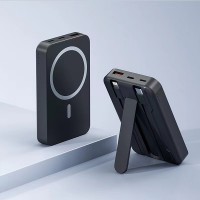 Магнитный беспроводной повербанк MagSafe с подставкой, 10000 мАч. Черный