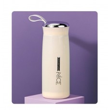 Бутылка для воды с герметичной крышкой, 400 мл. Кремовый