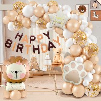 Набір надувних кульок Happy Birthday з мультяшним персонажем, 104 шт. Лев