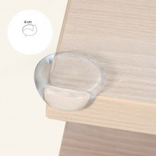 Мягкая силиконовая накладка с клейкой лентой  на углы мебели, круглая, 4*2*2 см, 10 шт/набор