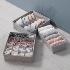 Комплект органайзерів для нижньої білизни та речей, 3 шт. Сiрий