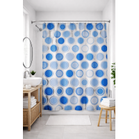 Шторка для душу та ванної кімнати на колечках, № 41