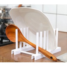 Органайзер-подставка для посуды и крышек для кухни. Белый