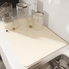 УЦЕНКА. Влаговпитывающий кухонный коврик для сушки посуды размером 30x40 см. Слоновая кость