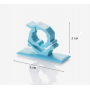 Затискач, тримач проводів, шнурів, кабелю. На клямці. 4 шт./ уп. Блакитний