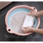 Складной таз-миска пластиковый 42,5*37*13см. Розовый
