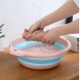 Складной таз-миска пластиковый 42,5*37*13см. Розовый