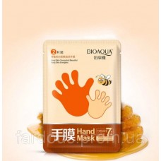 УЦЕНКА. Маска - перчатки для рук увлажняющая с экстрактом меда Bioaqua Honey Soft, 80 г