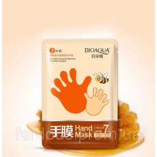 УЦІНКА. Маска - рукавички для рук зволожуюча з екстрактом меду Bioaqua Honey Soft, 80 г