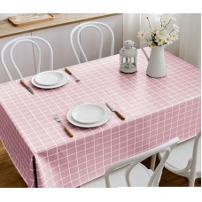 Скатертина з малюнком, водовідштовхувальна, ПВХ 137*152 см, Рожева