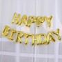 Набор надувных фольгированных шариков для создания композиции Happy Birthday. Золото