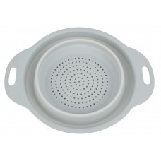 Дуршлаг складной силиконовый 29,5*23,5 см. Серый
