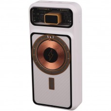 Магнітний бездротовий повербанк MagSafe 20 000 мАг з LED-дисплеєм, Білий