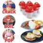 Формы для варки яиц без скорлупы, силиконовые, Silicone Egg Boil, набор 6 шт.