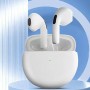 Bluetooth наушники TWS гарнитура Pro6 с беспроводным стереозвуком. Белый