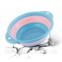 Складной таз-миска пластиковый 42,5*37*13см. Голубой