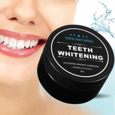 Порошок для  зубов отбеливающий Teeth Whitening черный, органический, 30 г