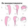 Рушник-тюрбан для  волосся з мікрофібри, 23*55 см. Блакитний