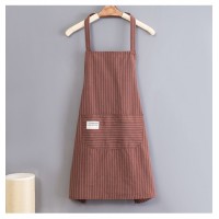 Фартух кухонний бавовняний з кишенями. Коричневий
