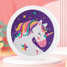 Алмазна мозаїка для дітей в рамці, 16,5 × 16,5 см. Єдиноріг №8 Алмазна мозаїка для дітей в рамці, 16,5 × 16,5 см. Єдиноріг №8