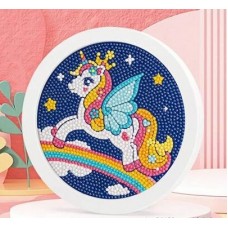 Алмазная мозаика для детей в рамке, 16,5 × 16,5 см. Единорог №5 Алмазная мозаика для детей в рамке, 16,5 × 16,5 см. Единорог №5
