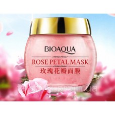 Маска для обличчя з пелюстками троянд, нічна, Bioaqua Rose Petal Mask, 120 г