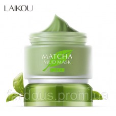 УЦЕНКА. Маска для лица с зеленым чаем и бобами мунг, LAIKOU Green Tea Matcha Mud Facial Mask, 85 г
