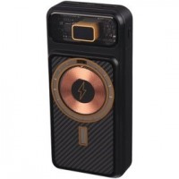 Магнітний бездротовий повербанк MagSafe 20 000 мАг з LED-дисплеєм, чорний