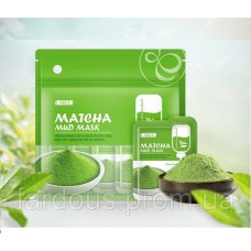 Маска глиняна для обличчя на основі зеленого чаю матчу Laikou Longjing Matcha Green Clay, 5 г*12 шт