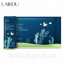 Маска нічна для обличчя та шиї з морськими водоростями, Laikou Seaweed Snails Sleeping Mask, 3 г*20 шт