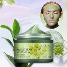 Маска грязьова для обличчя та шиї з бобами мунг, Laikou mung bean mask, 125 г