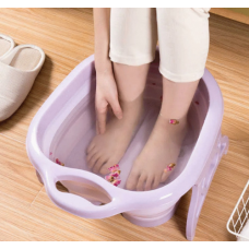Складная массажная ванночка для ног, спа-ванна для педикюра. Сиреневый