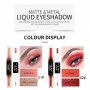 Матовая помада, блеск для губ 2 в 1 HANDAIYAN Matte&Metal Liquid Eyeshadow