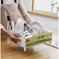 Складная сушилка для посуды Compact Dish Rack. Зеленая