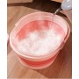Складная ванночка для ног с массирующими пузырьками. Персиковая