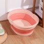 Складная ванночка для ног с массирующими пузырьками. Персиковая
