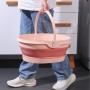 Складная ванночка для ног с массирующими пузырьками. Персиковая